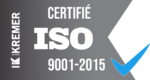 Logo créé par le Groupe KREMER certifiant la société comme ISO 9001.